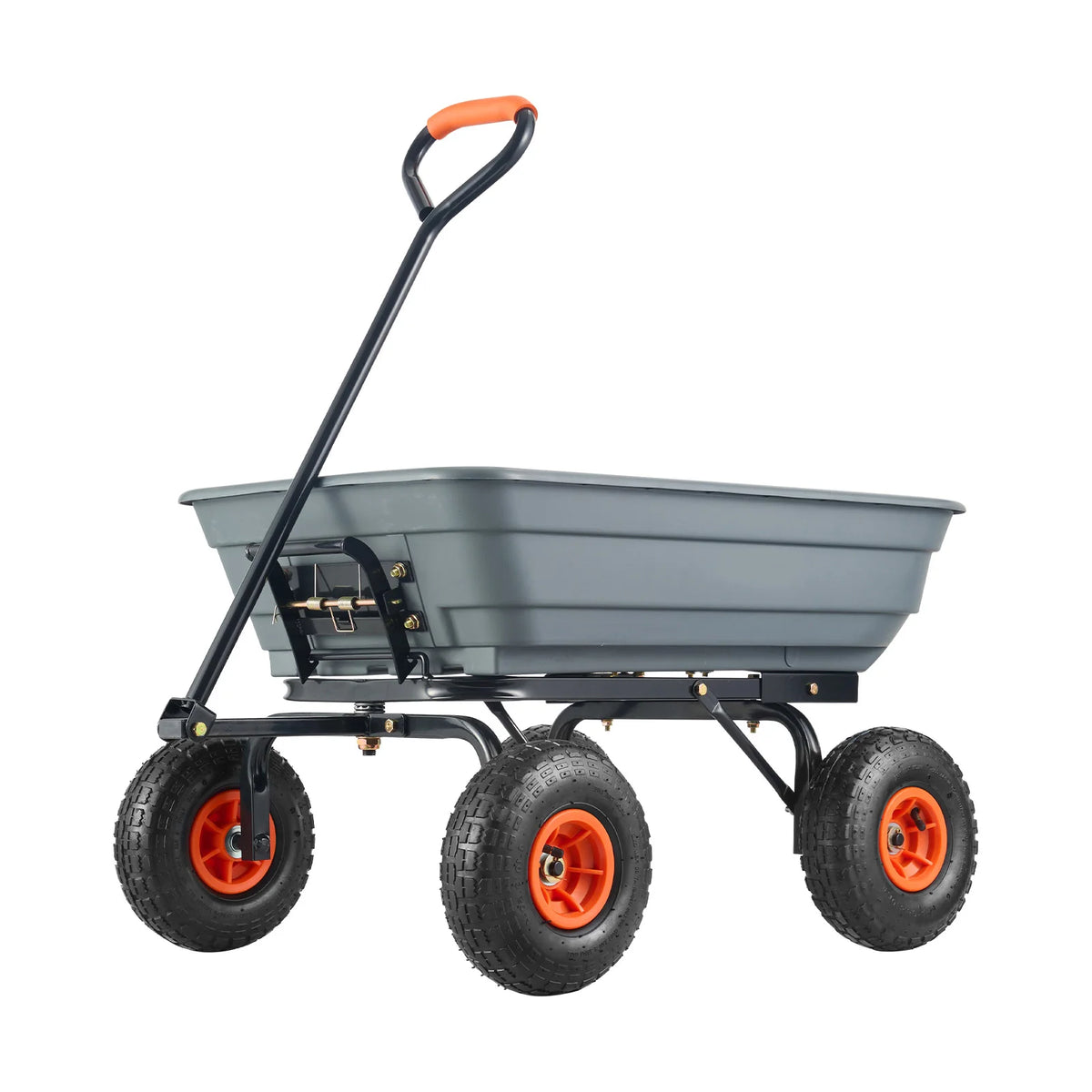 SucceBuy Heavy Duty Garden Dump Cart With Steel Frame