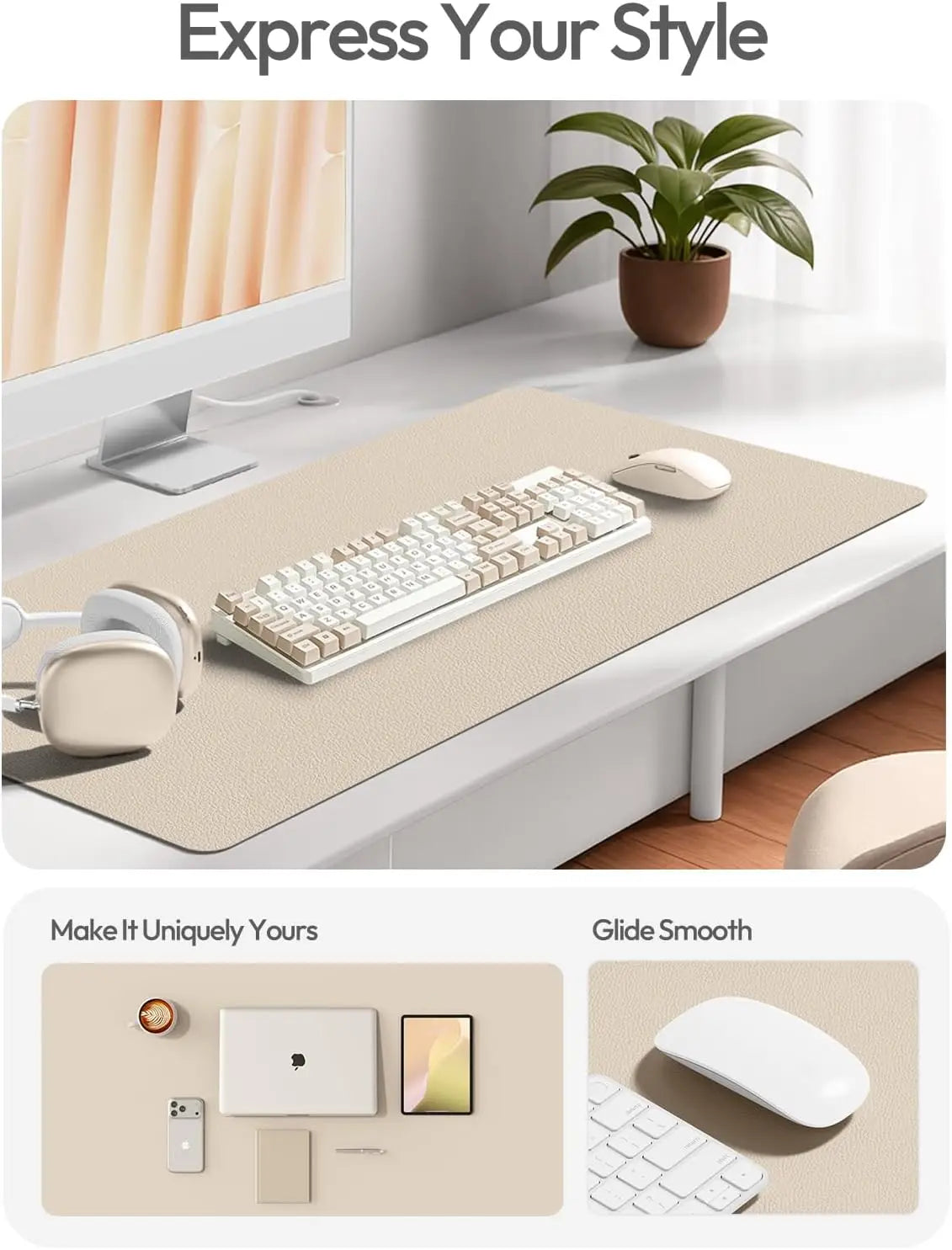 Waterproof PU Leather Desk Pad Protector For Office Mouse Use