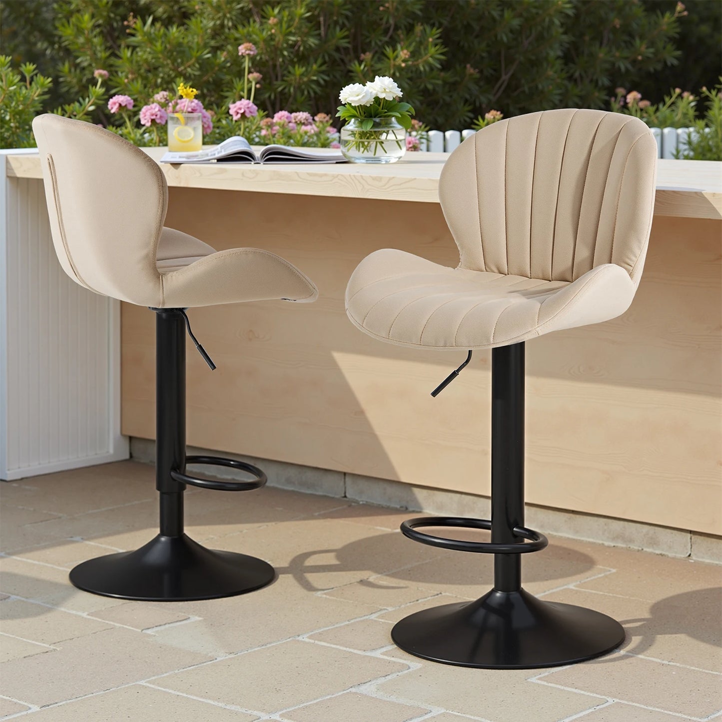 MCQ Faux Leather Ergonomic Swivel Office Chair Set Of 2