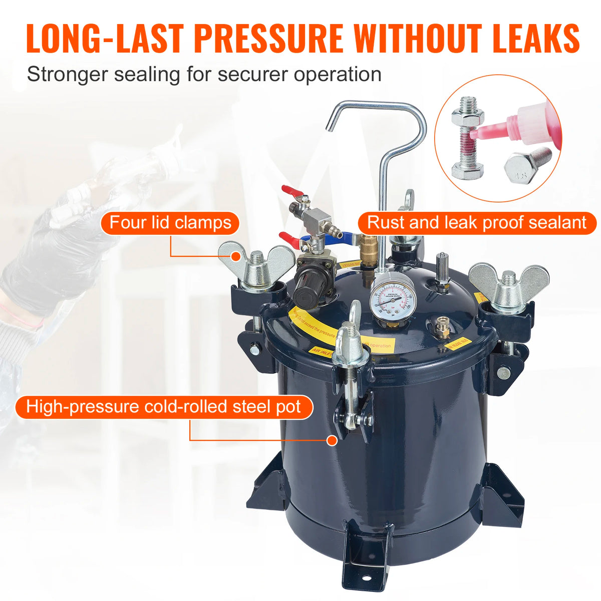 SucceBuy Spray Paint Pressure Pot Tank For Professional Applications