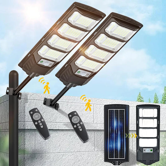 Solar Street Light 80000LM 192LED Motion Sensor Waterproof Garden Lamp