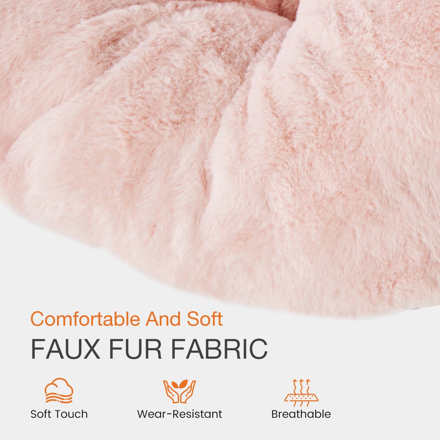 MCQ Ergonomic Faux Fur Folding Office Chair With Metal Frame