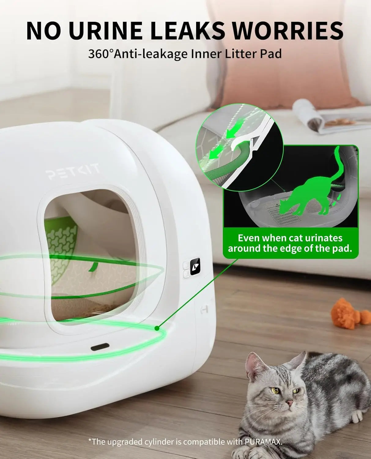 PuraMax 2 Automatic Self Cleaning Cat Litter Box With App Control