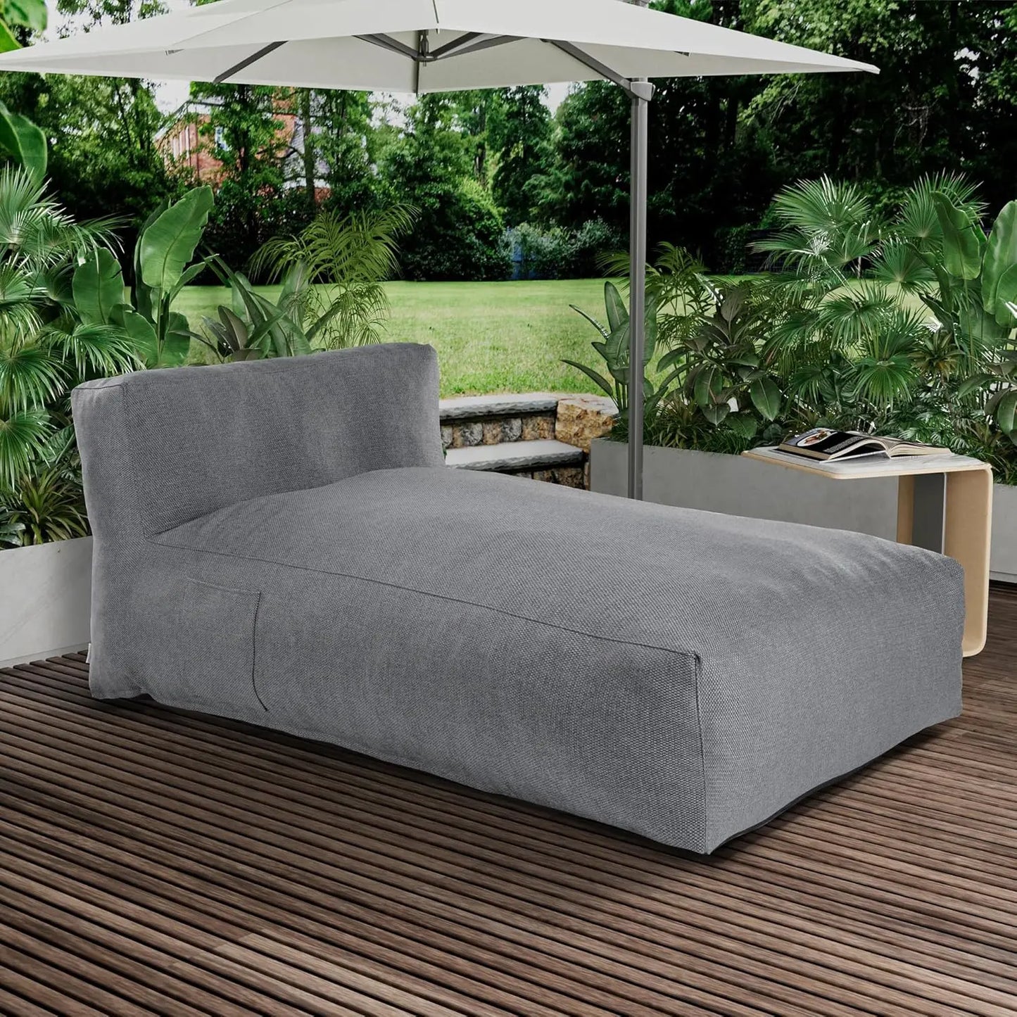 Outdoor Bean Bag Lounger Chair Water Resistant Patio Daybed