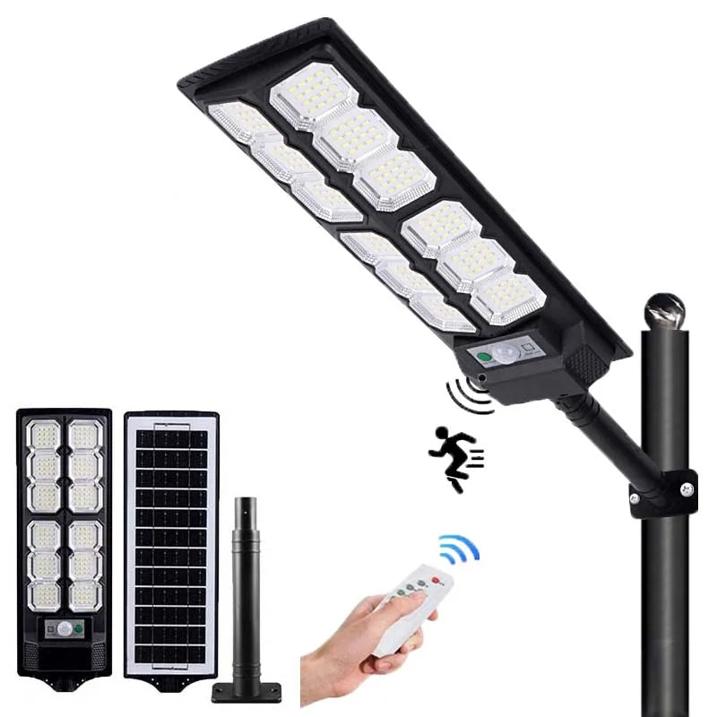 2 Pack Solar Street Lights Outdoor Waterproof 192LED Motion Sensor