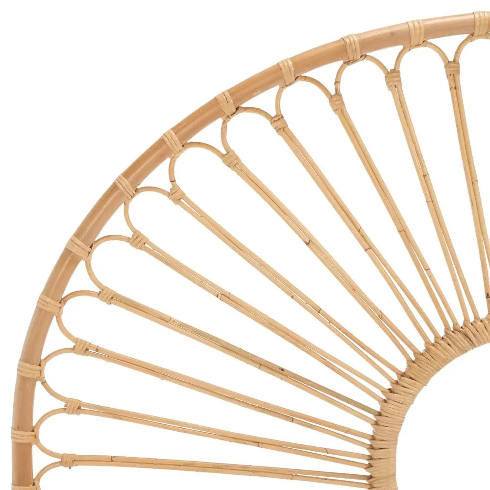 Home Collection Faris Natural Rattan Arched Full Size Headboard