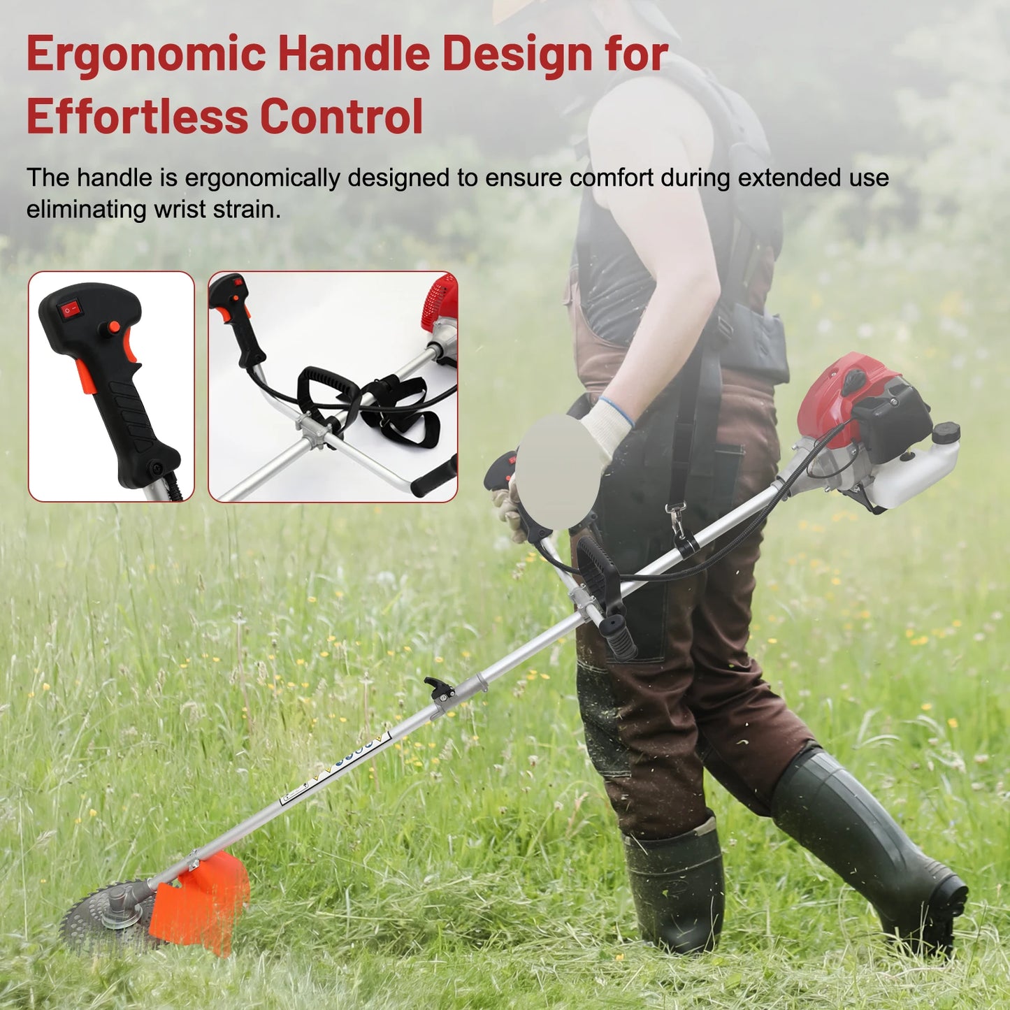 Gas Powered Weed Wacker 4-In-1 Attachment Kit Pro Heavy-Duty
