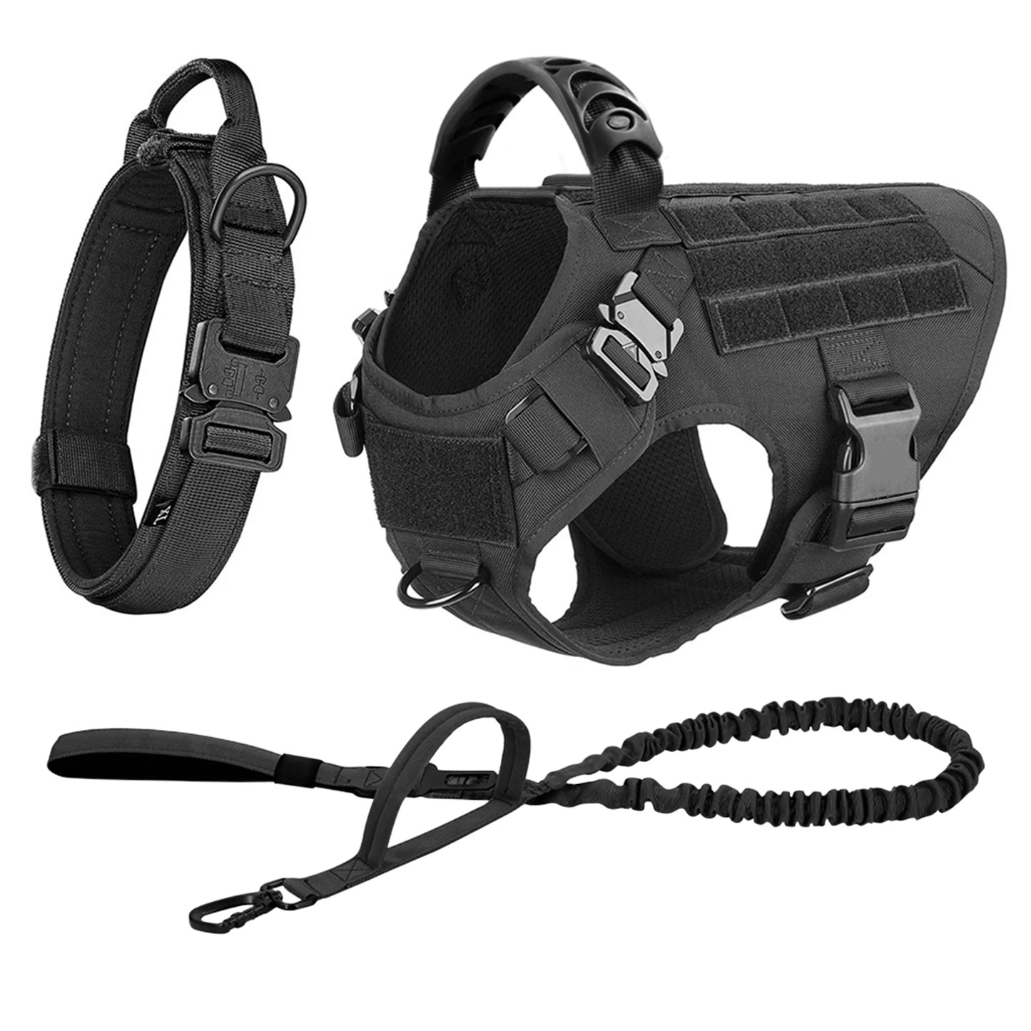 Padded Nylon Dog Harness And Leash Set For Training And Walking