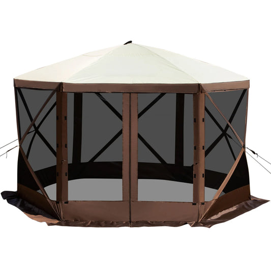 SucceBuy Pop Up Camping Gazebo Canopy Tent Sun Shade Shelter
