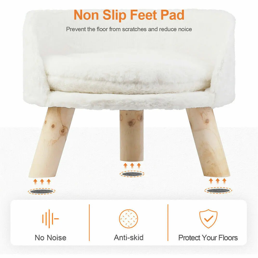 Luxury Plush Cat Bed With Cushion Pad And Warm Nesting Chair Design