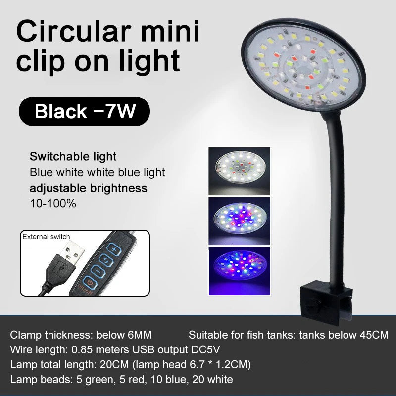 WITZIO Full Spectrum LED Aquarium Light With 360 Degree Rotation