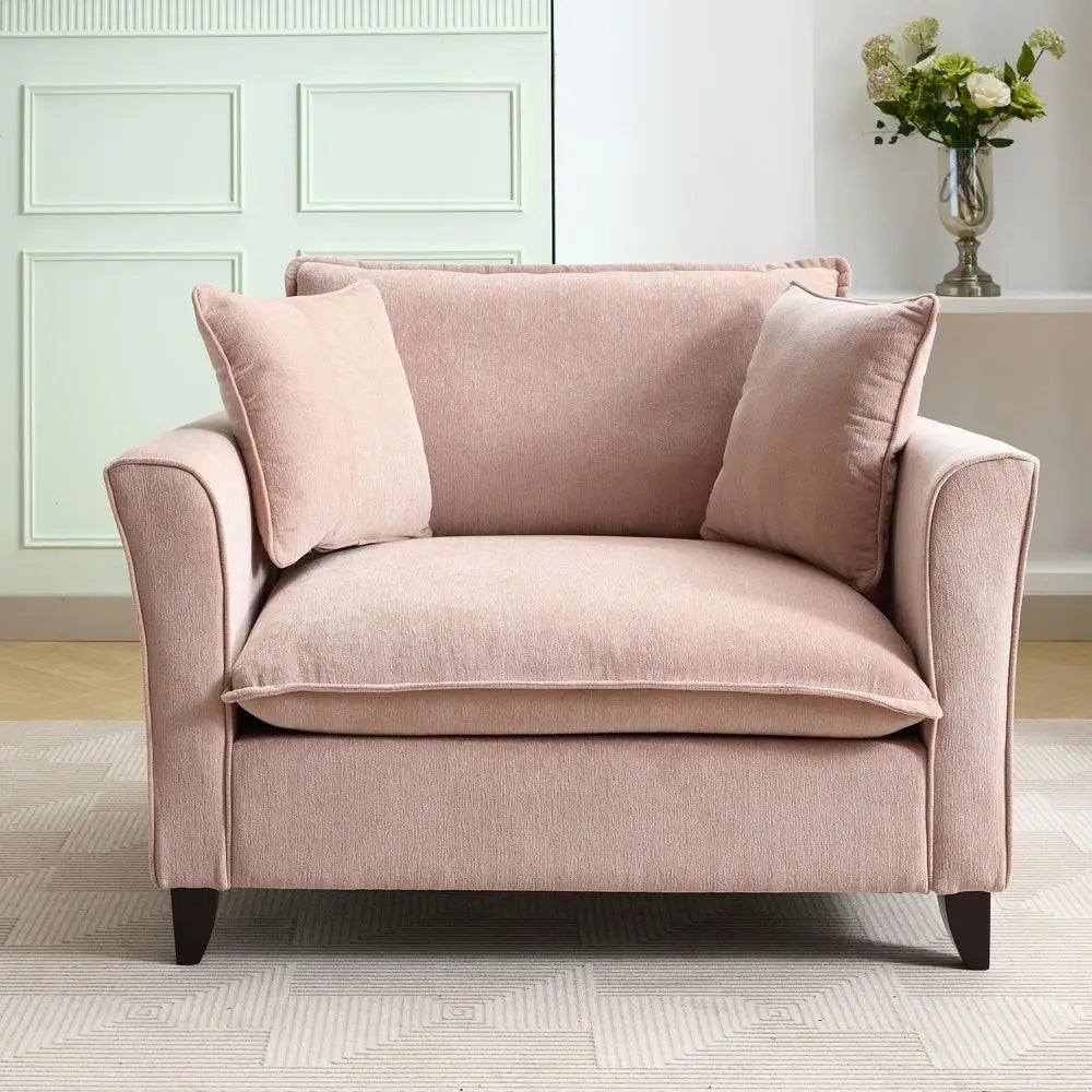 Modern Chenille Chair Offers Excellent Comfort For Daily Lounge Relaxation
