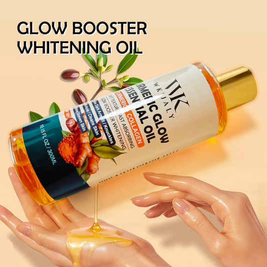 Turmeric Glowing Body Oil Jojoba Collagen Vitamin E Whitening Moisturizer