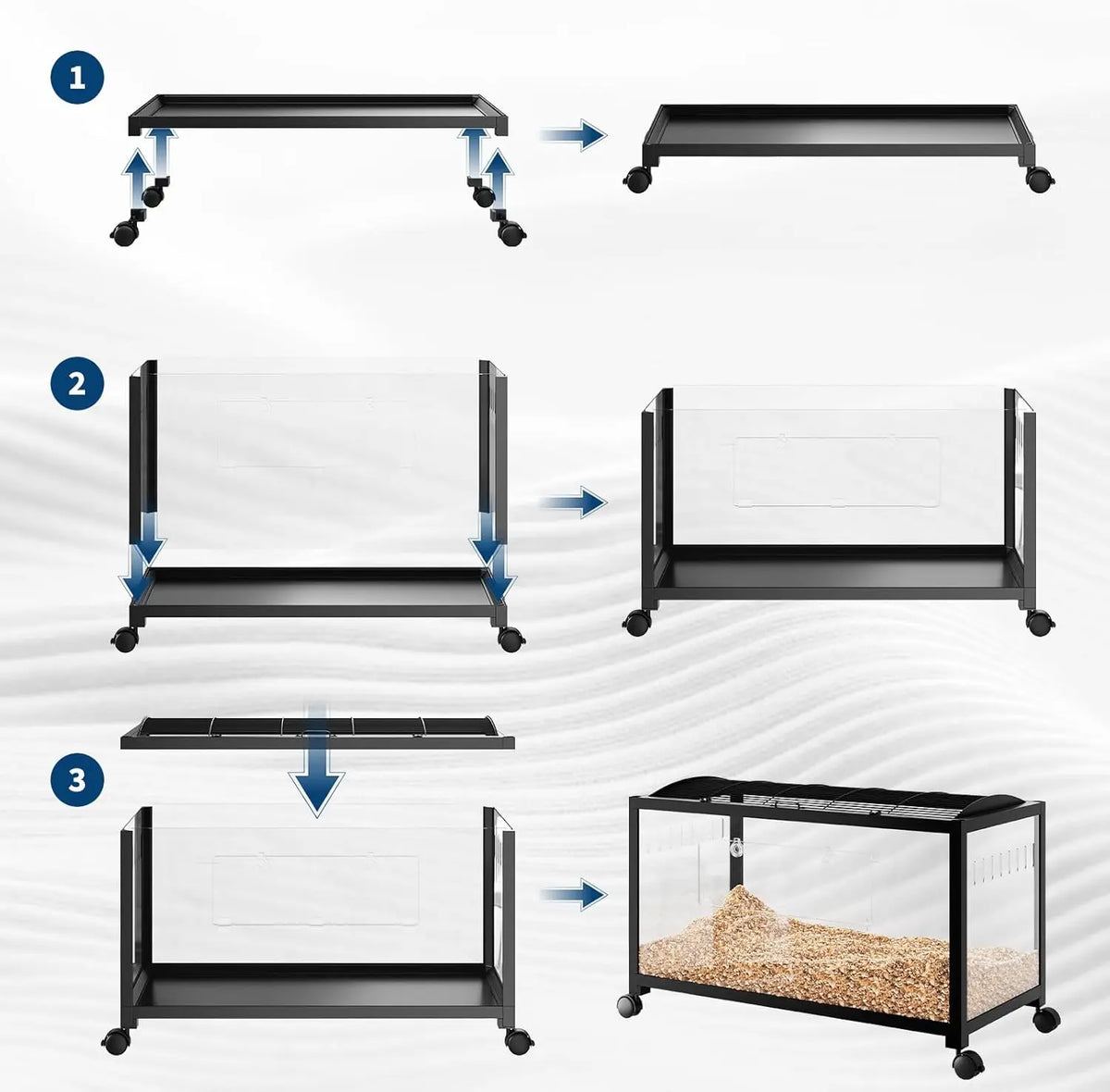 HiMISS Premium Multi Level Hamster Cage With Wheel Kit