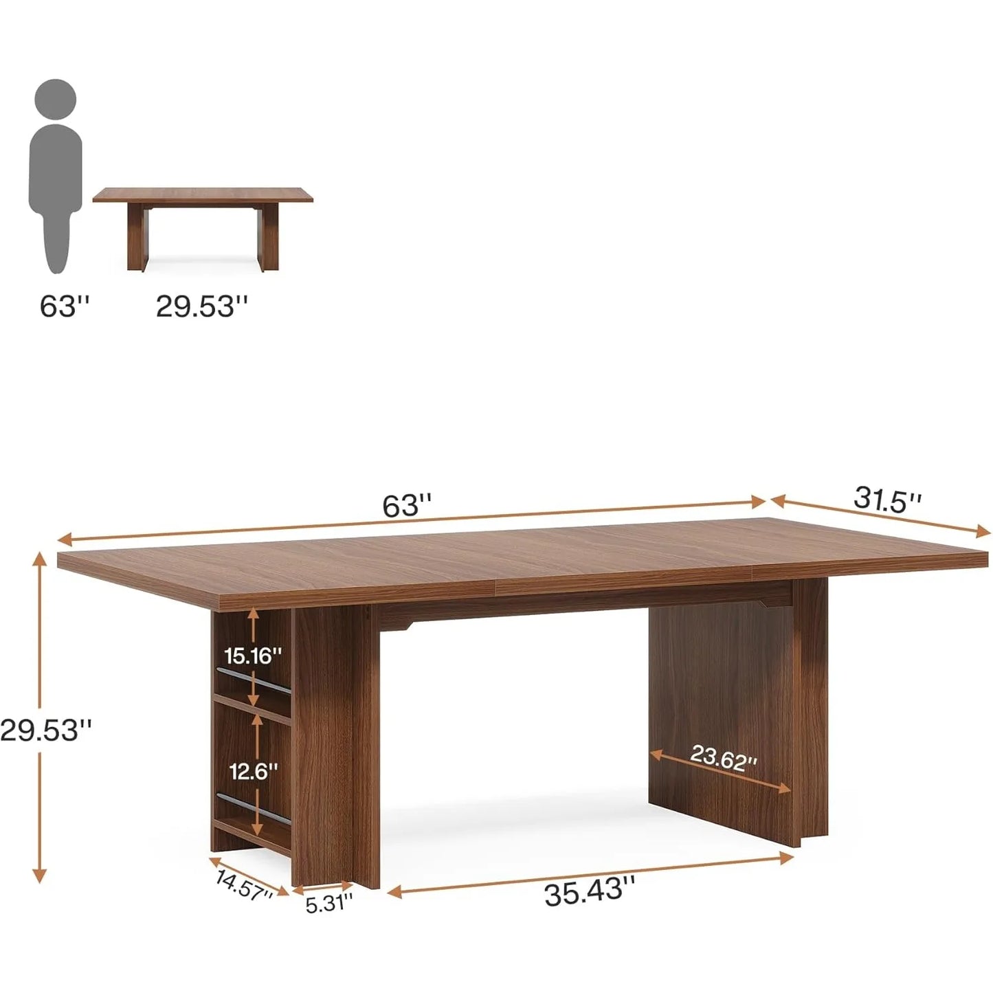 Computer Desk,Modern PC Table, Office Table, Work Table, Dining Table with Storage for Home Office, Desks, Conference Table