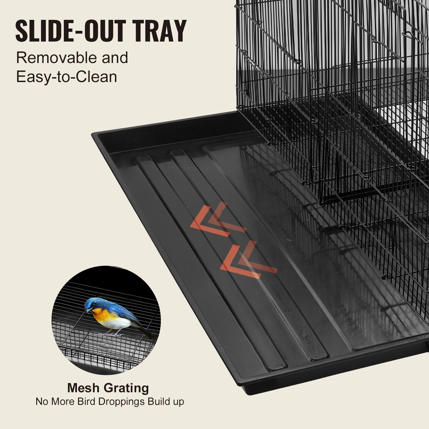 SucceBuy Stackable Divided Bird Cage For Small Birds Travel