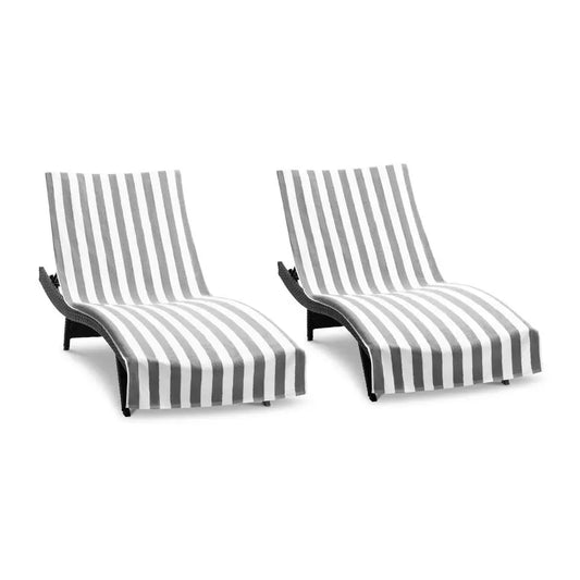 California Chaise Lounge Covers Pack of 2 With Pocket Holder