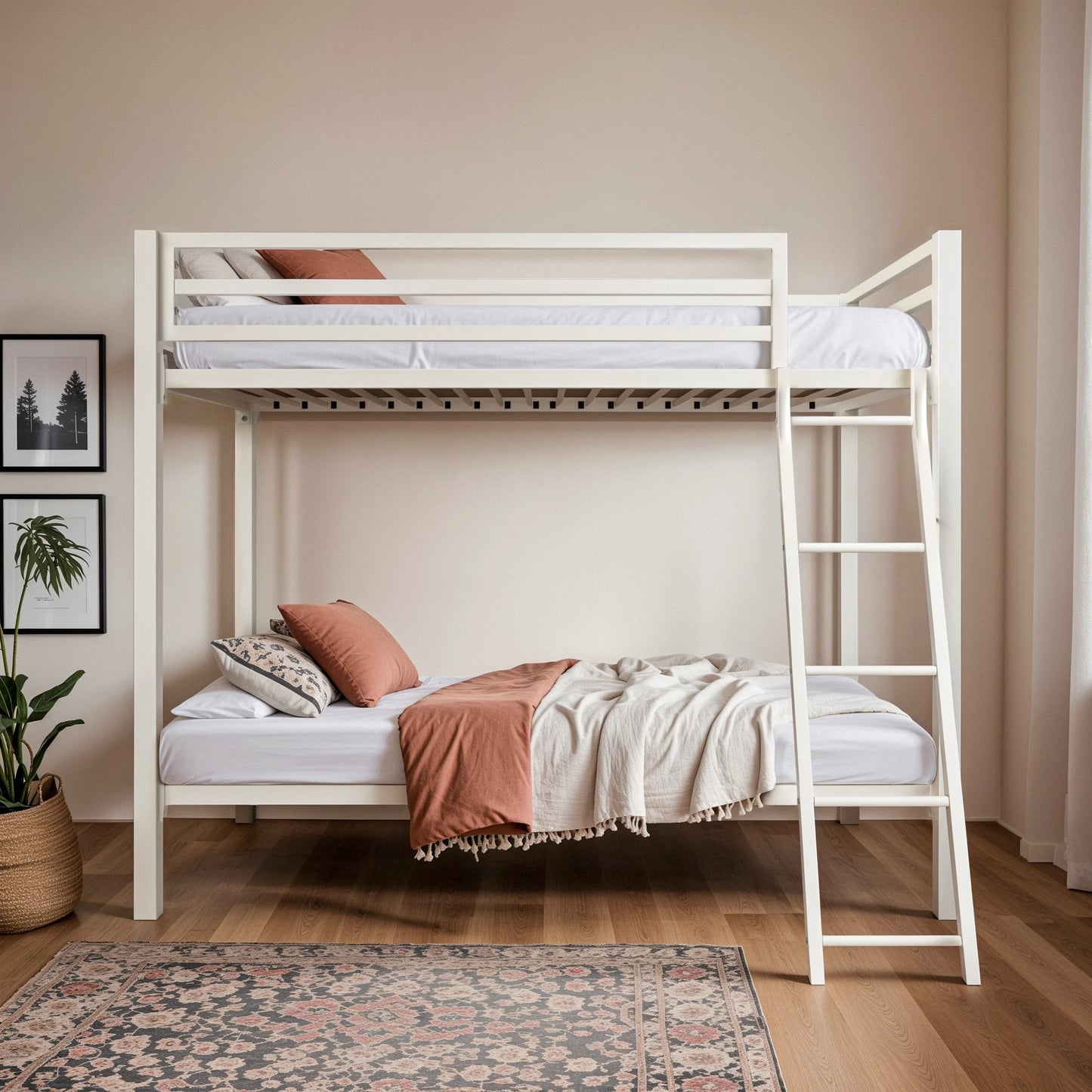 HOOMIC Heavy Duty Twin Over Twin Metal Bunk Bed Frame