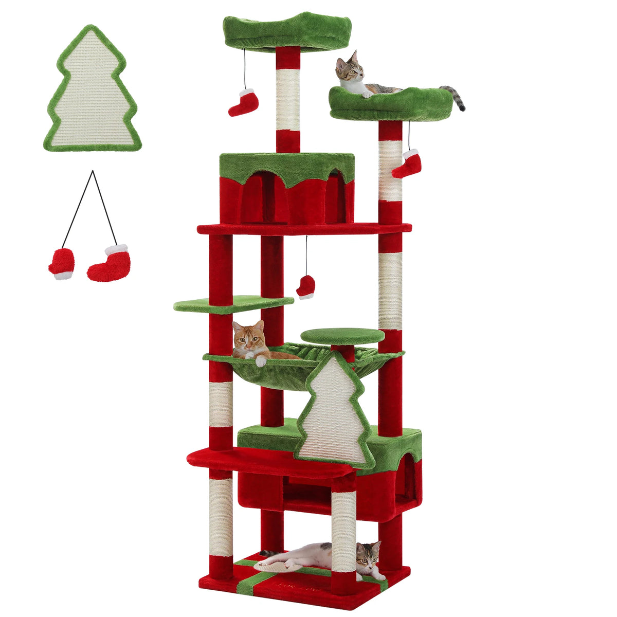 PAWZ Road Indoor Cat Tree With Sisal Posts Hammocks And Condos