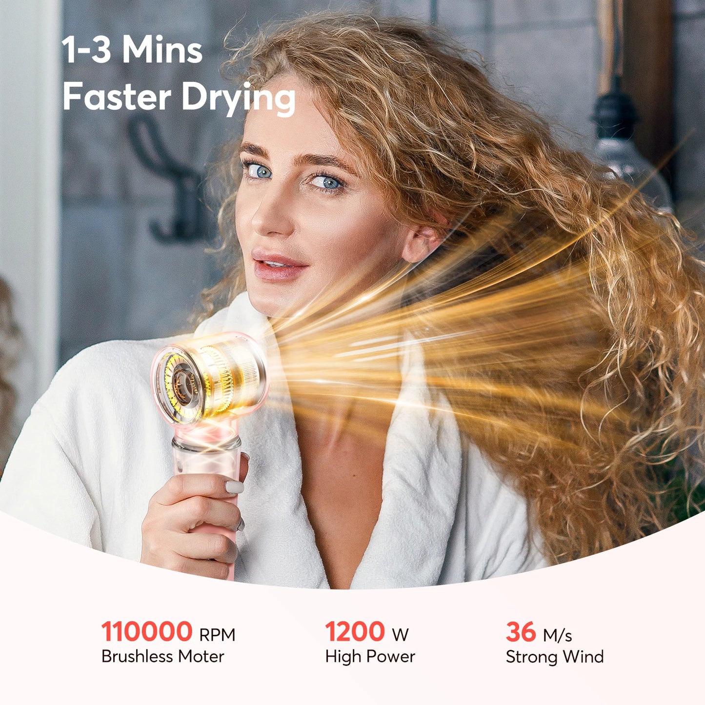Bopcal 5 In 1 Multifunctional Hot Air Comb Hair Dryer