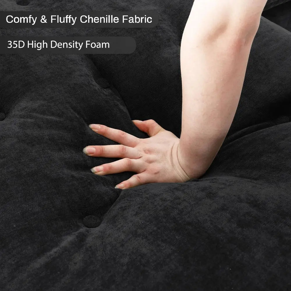 Modern Modular Sectional Sofa With Chaise And Tufted Upholstery