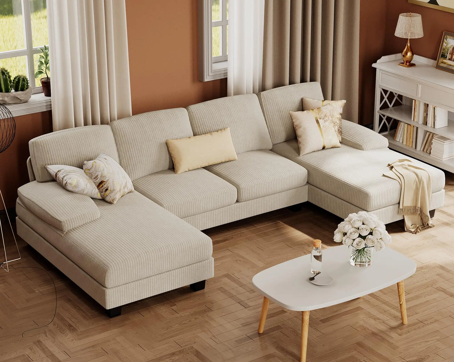 Sectional Couches For Living Room U Shaped Sofa Set