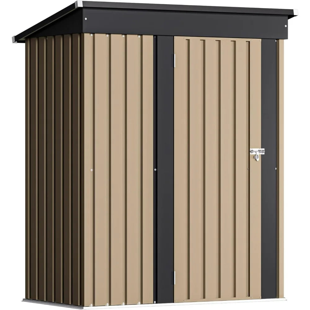 Devoko Outdoor Storage Shed Lockable Metal Garden House