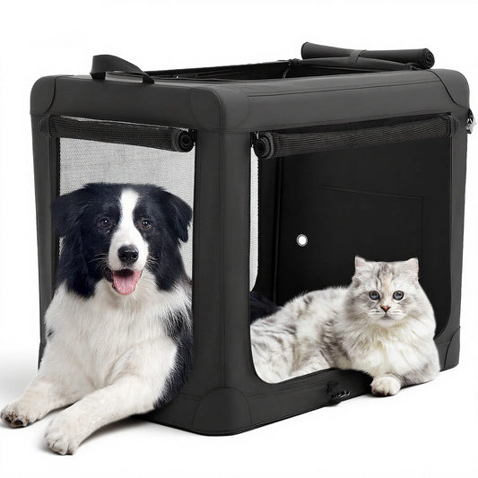 JHK Foldable Soft Dog Crate Portable Enclosed Pet Kennel