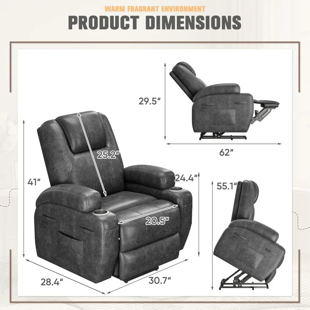 Flamaker Power Lift Recliner Chair With Cup Holders