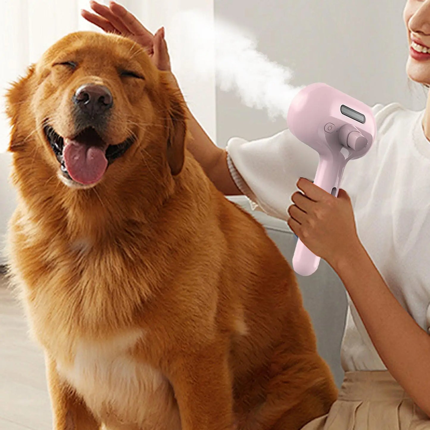 Steamy Dog Brush Electric Spray Cat Hair Massager For Grooming