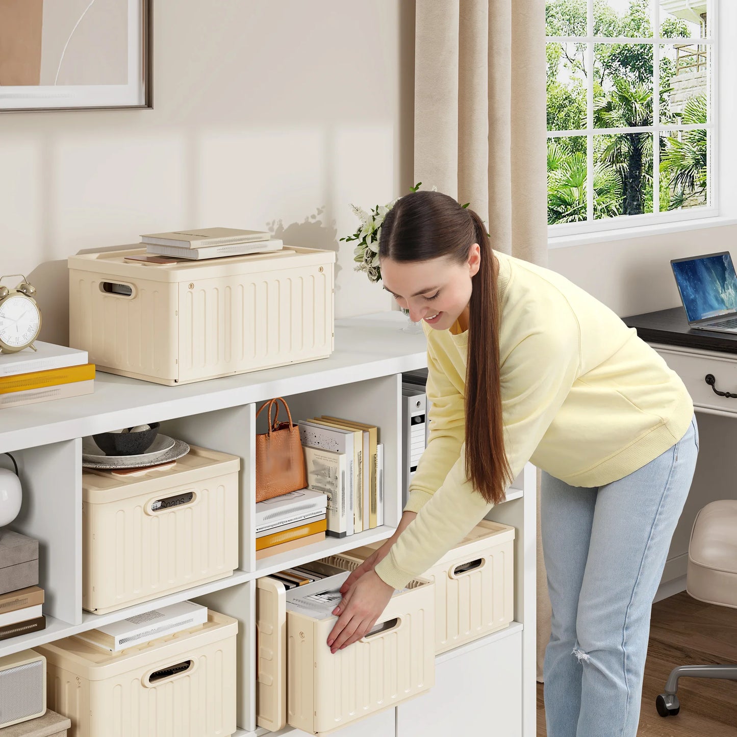 Heavy Duty Stackable Plastic Storage Trunks With Foldable Design