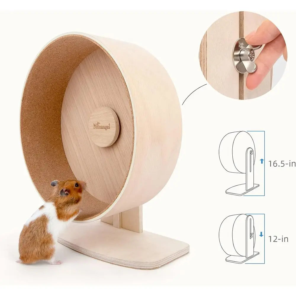 Silent Hamster Running Wheel for Hamsters Gerbil Mice and Other Similar-Sized Small Pets (L)