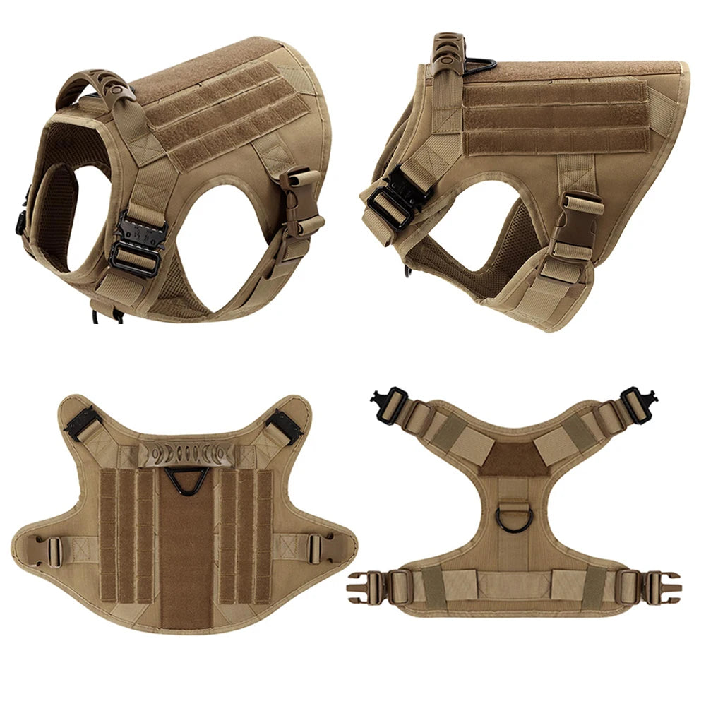 Padded Nylon Dog Harness And Leash Set For Training And Walking