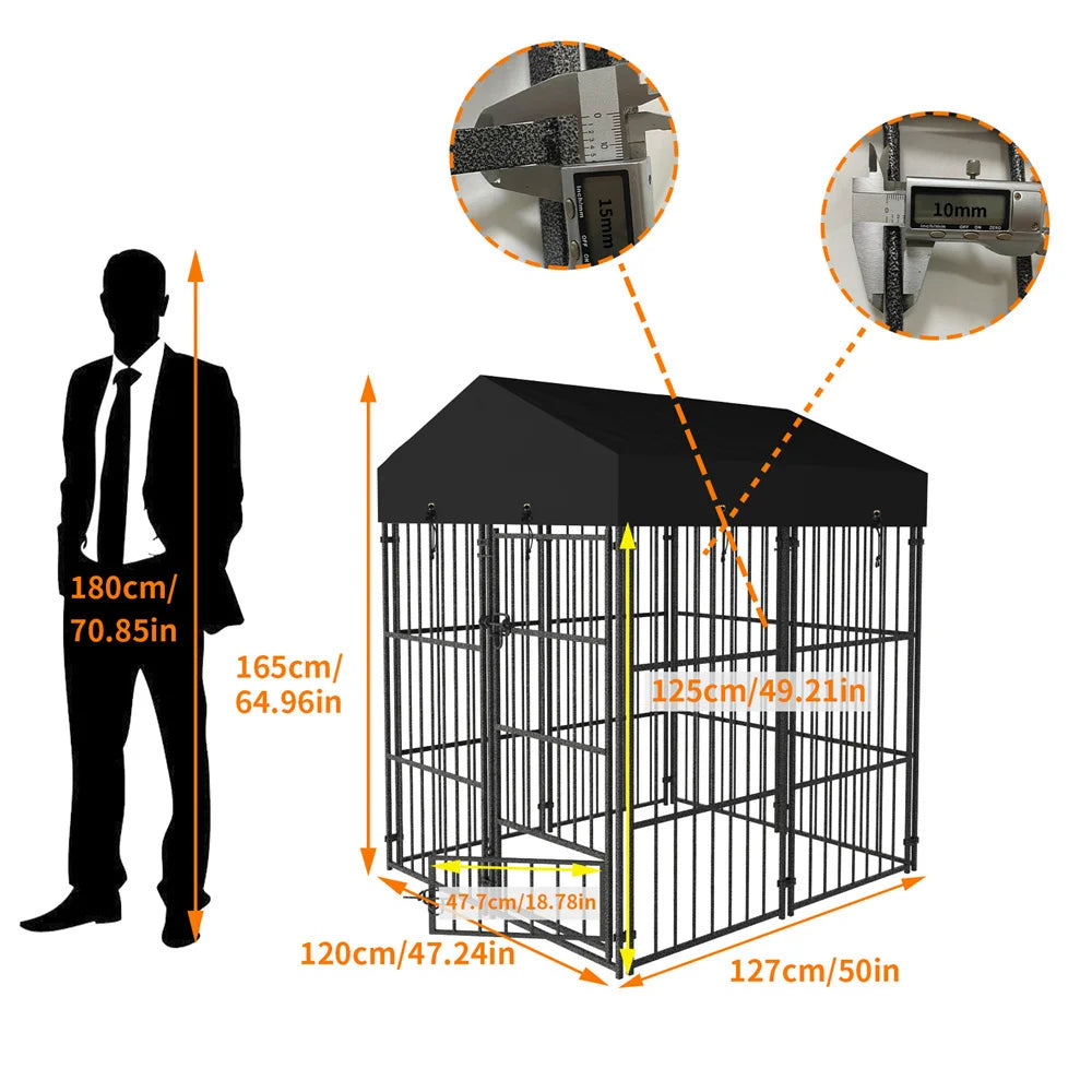 Borwart Heavy Duty Large Dog Kennel Welded Metal Playpen