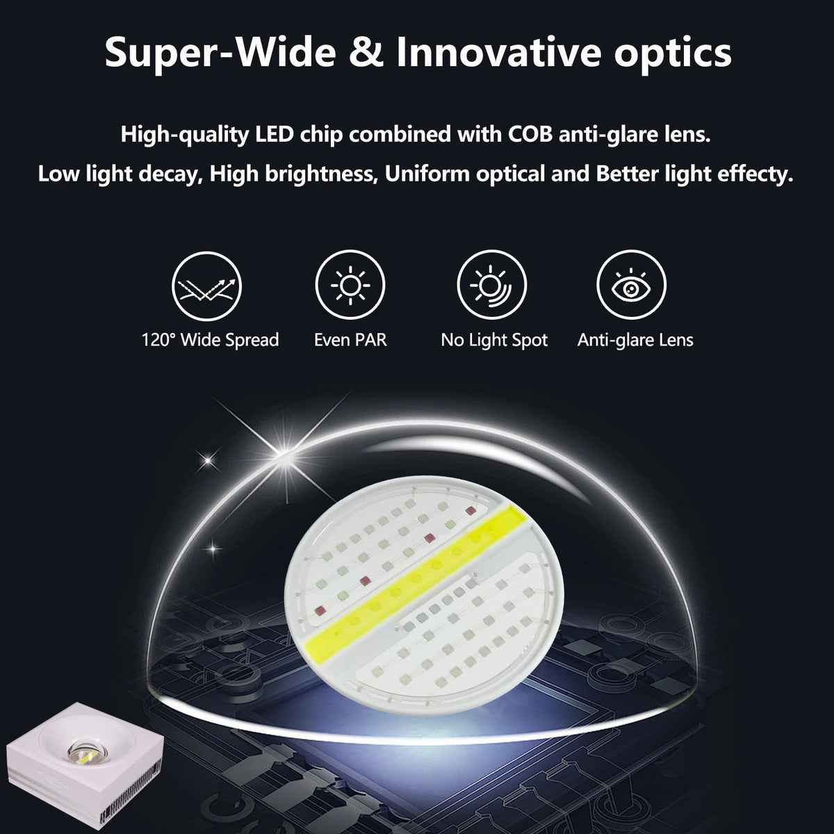 PopBloom-Marine Aquarium Light 60W/100W, Reef Aquarium LED Lamp for 30-70cm Reef Coral SPS LPS Saltwater Tank