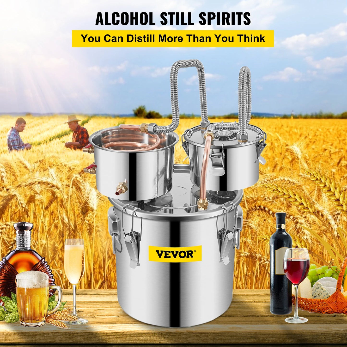 Succebuy Professional Stainless Steel Alcohol Distiller For Home Use