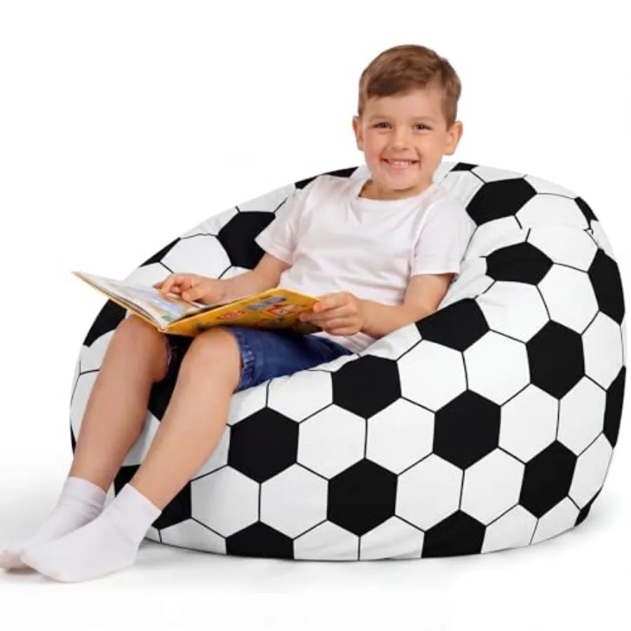 Large Car Racg Bean Bag Chairs Cover No Fillg Washable Stuffed Animal Storage Beanbag Chair for Canvas Bean Bag Cover with Zipp