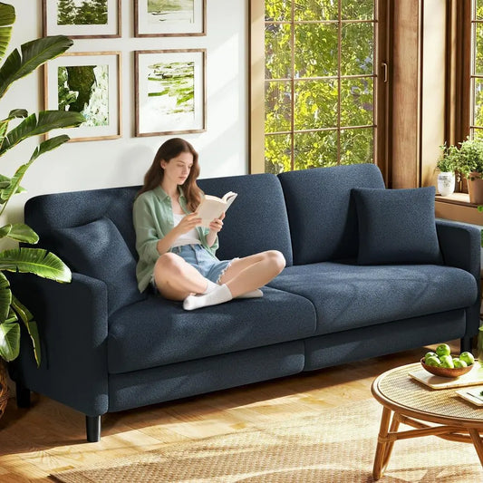 Traditional Teddy Sofa For Living Room With Tool Free Setup
