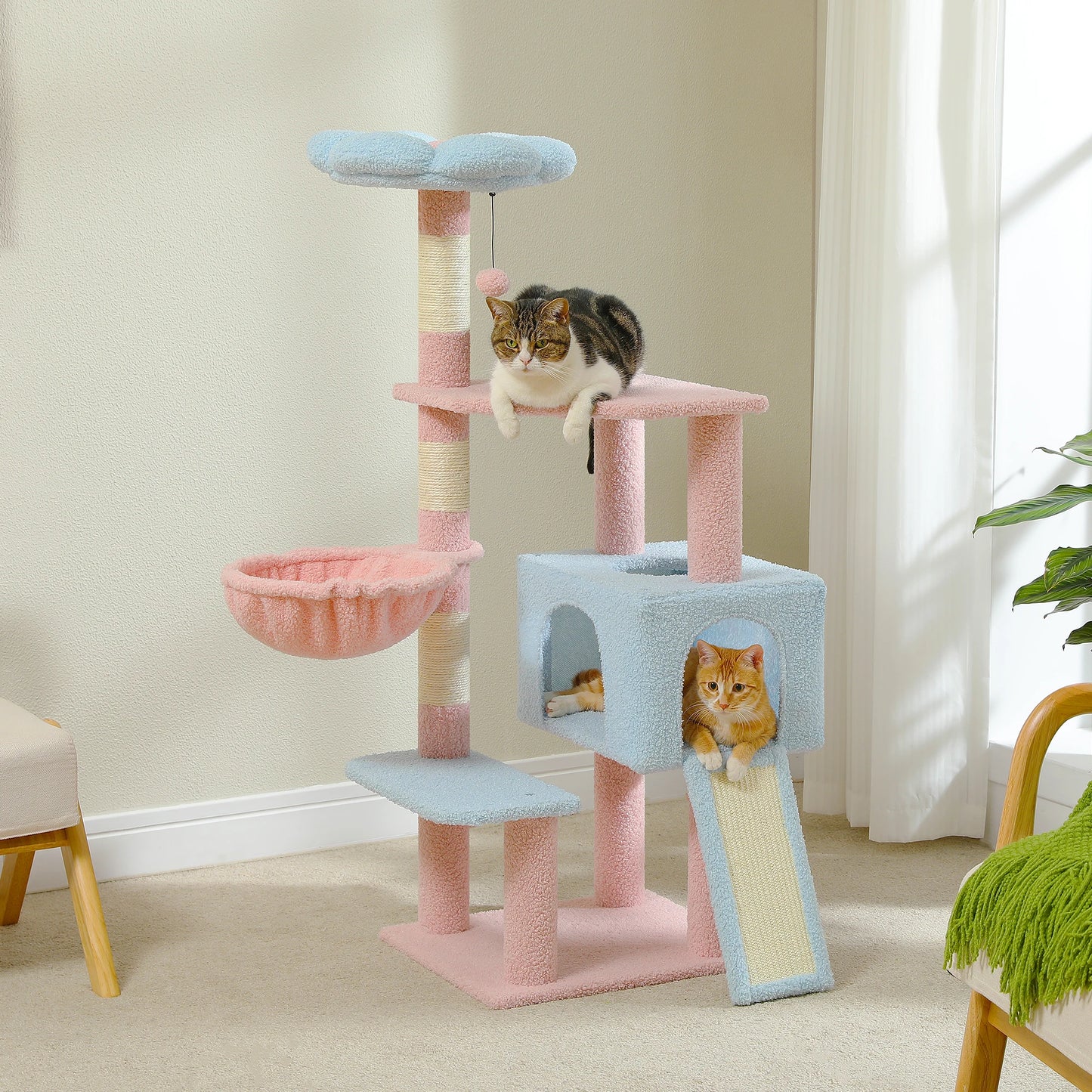 PAWZ Road Flower Cat Tree Tower With Sisal Scratching Posts