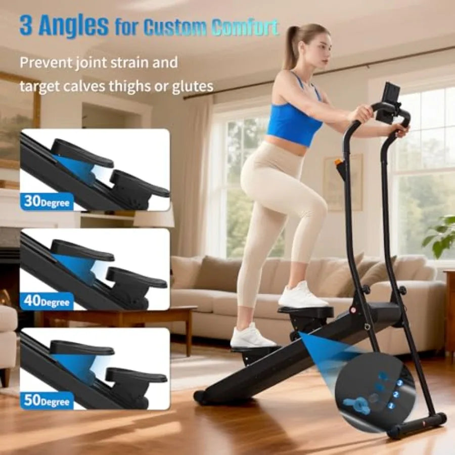 Home Magnetic Stair Stepper With Incline Modes And LCD Monitor