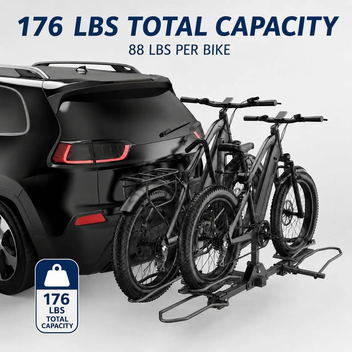 Two Bike Heavy Duty Hitch Mount Rack for Cars SUVs