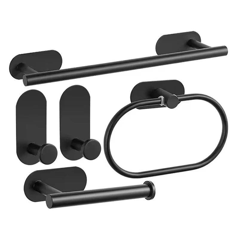 Stainless Steel Bathroom Hardware Set With Towel Bar And Ring