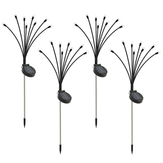 8-Head Solar Firefly LED Lights Outdoor Garden Pathway Decor