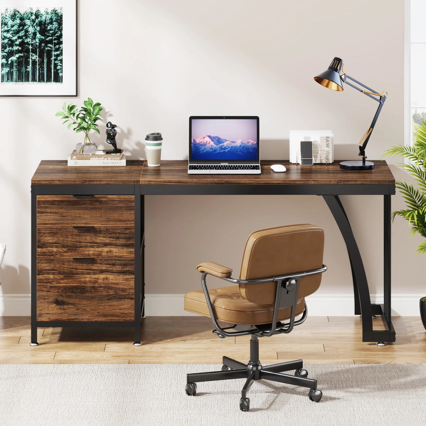 Tribesigns Computer Desk With 3 Drawers For Home Office