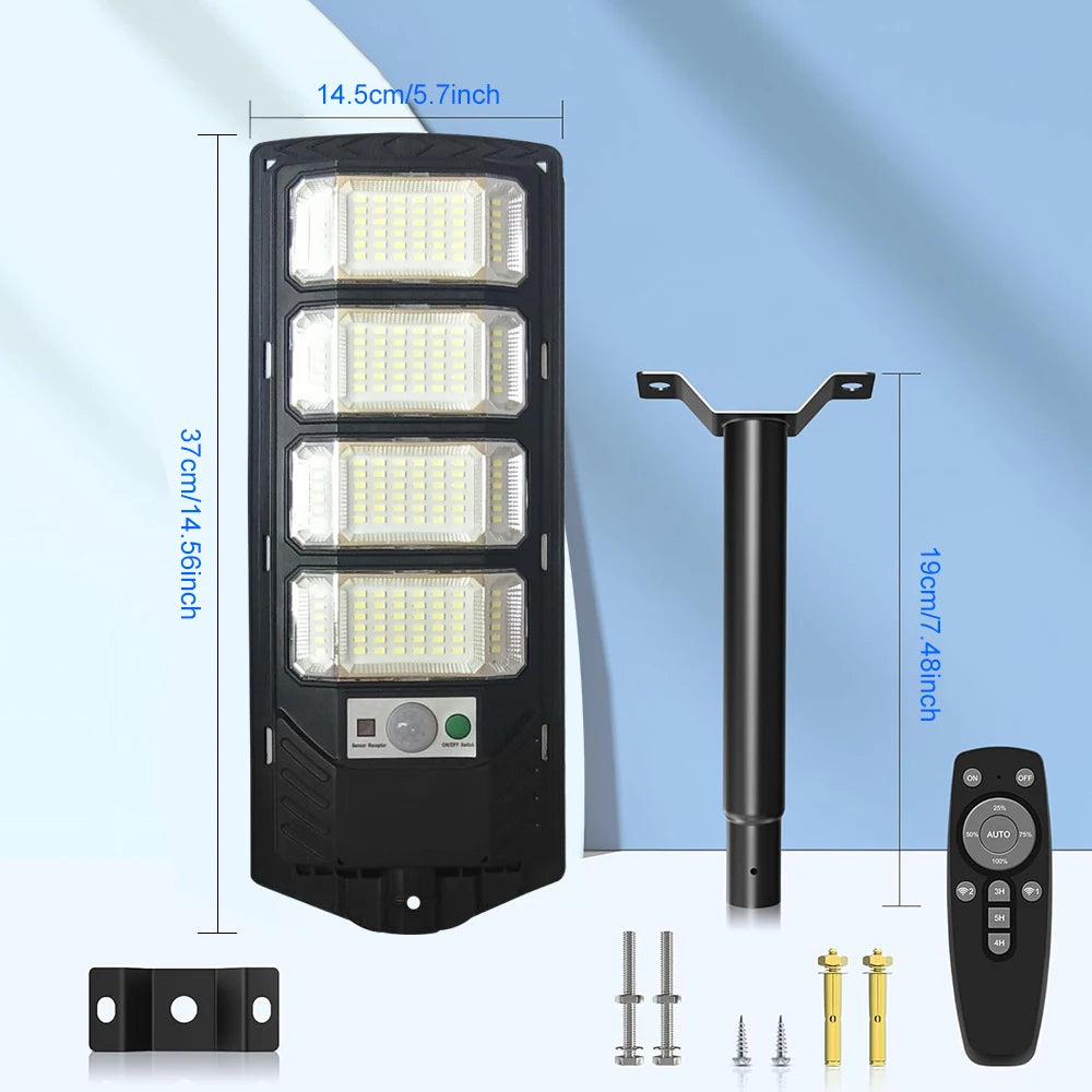 80000LM Solar LED Street Light Outdoor Motion Sensor Waterproof