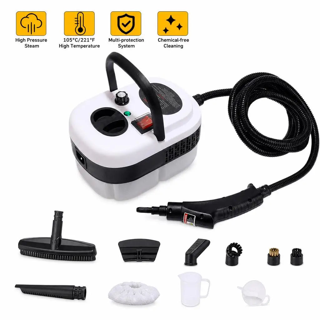 110V Portable Handheld Steam Cleaning 2500W High Pressure Cleaning Machine High Temperature Steam Cleaner With Multiple Accessories US Plug