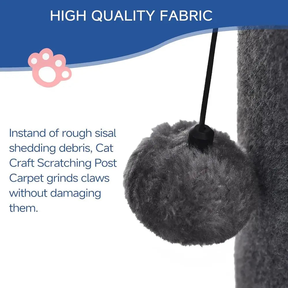 Cat Scratching Post Carpet Scratching Post 41 for Indoor Cats, Tall Cat Scratch Post, Carpet Cat Scratcher with Replaceable Toys