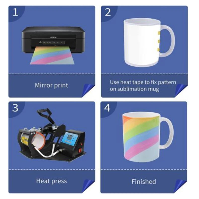 HTVRONT Ceramic Sublimation Mugs For Photo Printing
