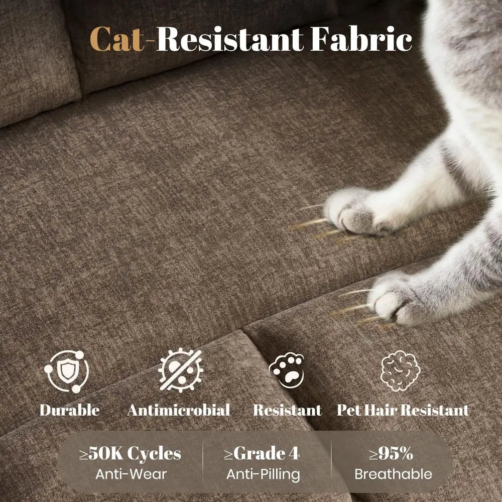 Rocking Reclining Loveseat, PetFriendly Fabric Sofa with 11 Deep Storage Console amp Hidden Outlet, Manual Recliner Couch with