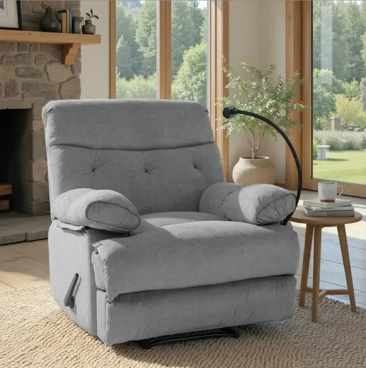 400lbs Heavy Duty Manual Oversized Recliner Chair, Extra Wide Big Man Recliner with Phone Holder for Adults, Customized